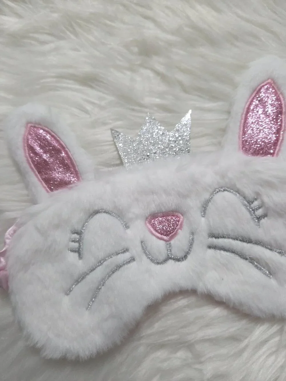 Princess White Bunny Sleep Mask